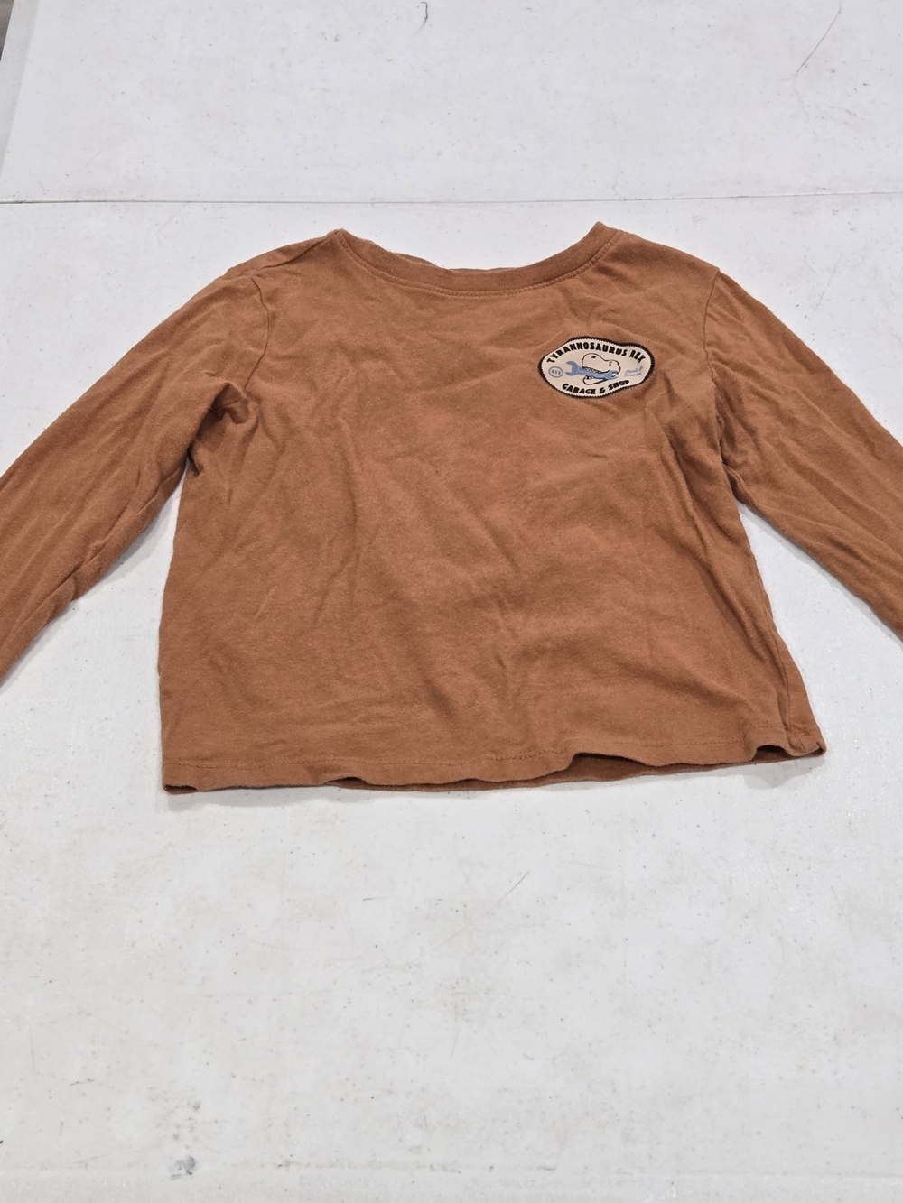 Old Navy Kids Long-Sleeve Crew Tee in Rust Brown